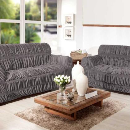 Imagem de Capa De Sofá Elasticada 3 Lugares Tamanho King 21 Elásticos 100% Poliéster