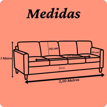 Imagem de Capa de Sofá Elásticada Avulsa para 4 lugares King Sala Decoração