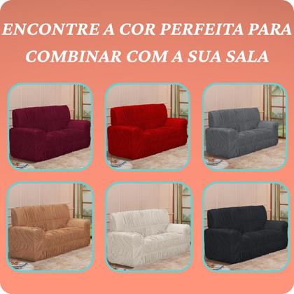 Imagem de Capa de Sofá Elásticada Avulsa para 4 lugares King Sala Decoração