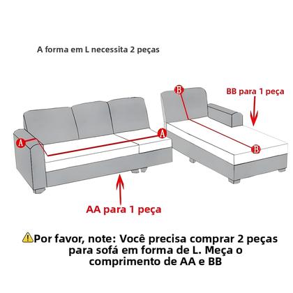 Imagem de Capa De Sofá Jacquard Elástica E Grossa Para Sala De Estar, Capa Para Sofá Em L De 1, 2, 3, 4