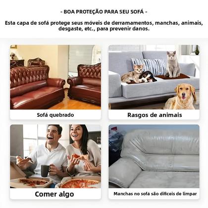 Imagem de Capa De Sofá Jacquard Elástica E Stretch Para Sofás De 1/2/3/4/5 Lugares Em Forma De L Para Casa