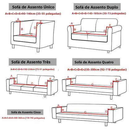 Imagem de Capa De Sofá Jacquard Elástica E Stretch Para Sofás De 1/2/3/4/5 Lugares Em Forma De L Para Casa