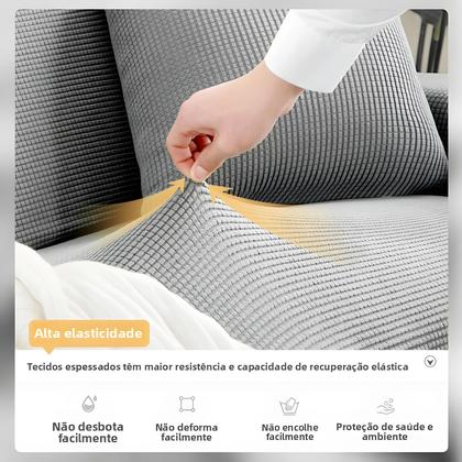 Imagem de Capa De Sofá Jacquard Elástica Para Sofás De 1, 2, 3 E 4 Lugares, Capa Para Sofá Em L Para Sala De
