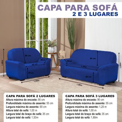 Imagem de Capa De Sofa Lisa 2 E 3 Lugares Malha Gel Cores Variadas
