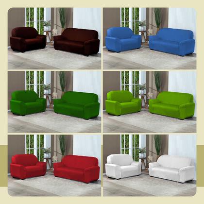 Imagem de Capa De Sofa Lisa 2 E 3 Lugares Malha Gel Cores Variadas