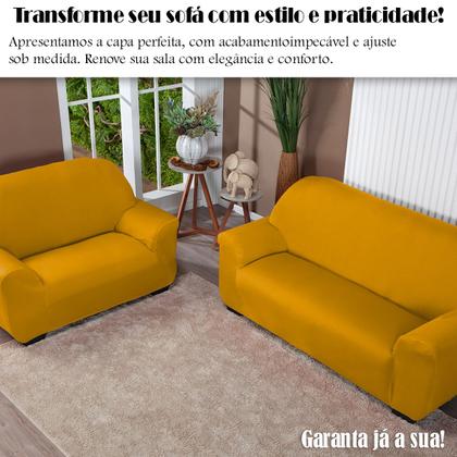 Imagem de Capa De Sofa Lisa 2 E 3 Lugares Malha Gel Cores Variadas