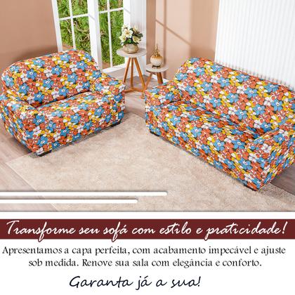 Imagem de Capa De Sofa Lisa 2 E 3 Lugares Malha Gel Estampas Variadas
