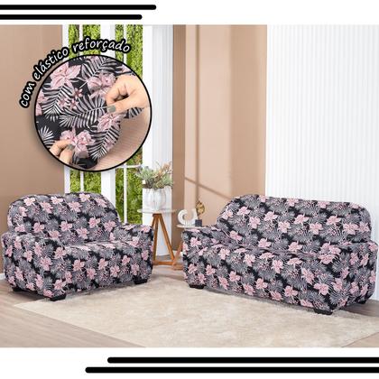 Imagem de Capa De Sofa Lisa 2 E 3 Lugares Malha Gel Estampas Variadas