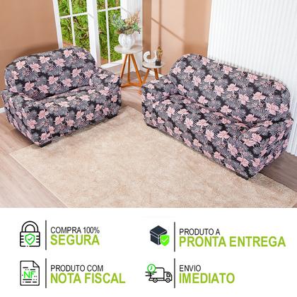 Imagem de Capa De Sofa Lisa 2 E 3 Lugares Malha Gel Estampas Variadas