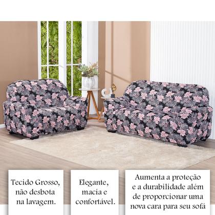 Imagem de Capa De Sofa Lisa 2 E 3 Lugares Malha Gel Estampas Variadas