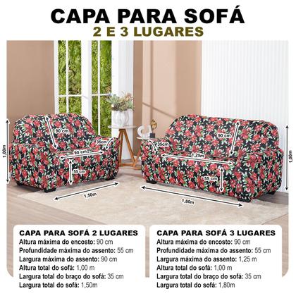 Imagem de Capa De Sofa Lisa 2 E 3 Lugares Malha Gel Estampas Variadas