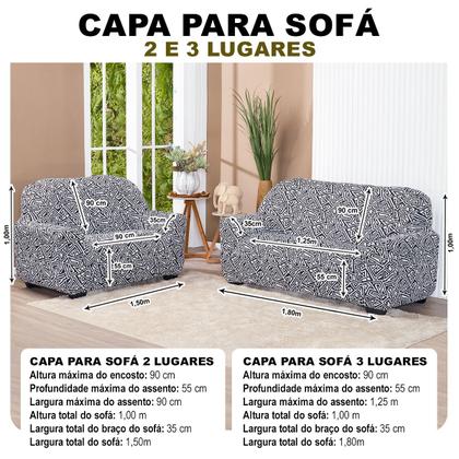 Imagem de Capa De Sofa Lisa 2 E 3 Lugares Malha Gel Estampas Variadas