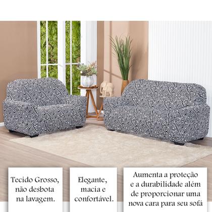 Imagem de Capa De Sofa Lisa 2 E 3 Lugares Malha Gel Estampas Variadas