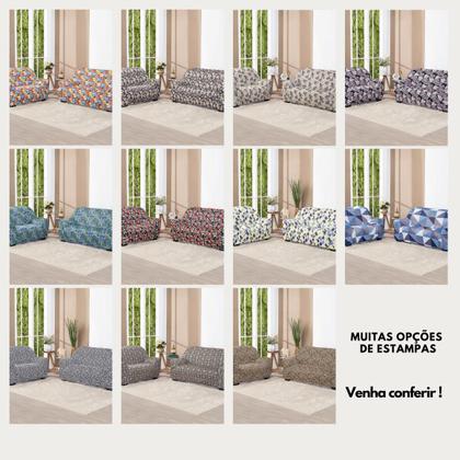 Imagem de Capa De Sofa Lisa 2 E 3 Lugares Malha Gel Estampas Variadas