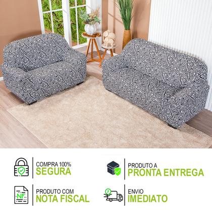Imagem de Capa De Sofa Lisa 2 E 3 Lugares Malha Gel Estampas Variadas