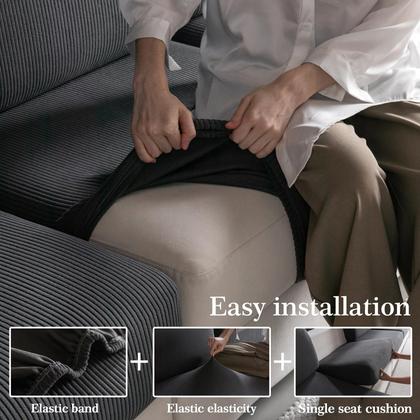 Imagem de Capa de sofá OHSIO secional resistente ao desgaste cinza escuro