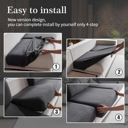 Imagem de Capa de sofá OHSIO secional resistente ao desgaste cinza escuro