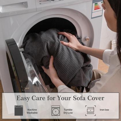 Imagem de Capa de sofá OHSIO secional resistente ao desgaste cinza escuro