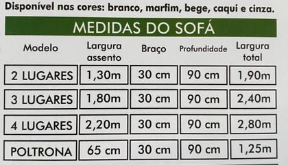 Imagem de Capa de Sofá Pronta  3 Lugares  Ajustável