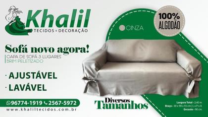 Imagem de Capa de Sofá Pronta  3 Lugares  Ajustável