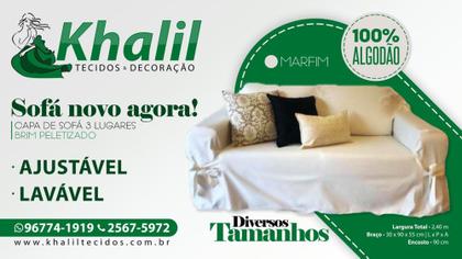 Imagem de Capa de Sofá Pronta  3 Lugares  Ajustável