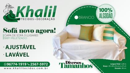 Imagem de Capa de Sofá Pronta  3 Lugares  Ajustável