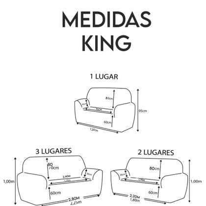 Imagem de capa de sofa protetora 2 e 3 lugares king gg grande 21 elasticos qualidade premium