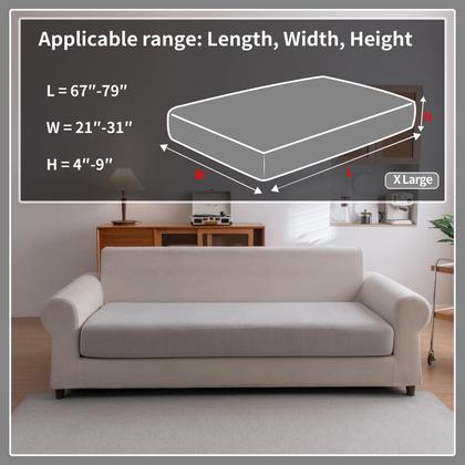 Imagem de Capa de sofá secional OHSIO resistente ao desgaste, elástica, cinza claro