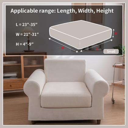 Imagem de Capa de sofá secional OHSIO resistente ao desgaste Stretch Ivory