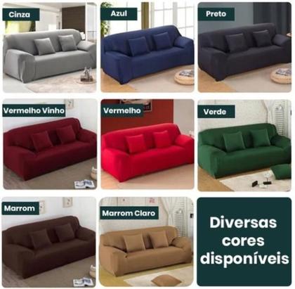 Capa De Sofá Spandex + Fixadores (4,3,2,1 lugares) Cores Lisas, Pronta Entrega - Imagine Stores Imagem de Capa De Sofá Spandex + Fixadores (4,3,2,1 lugares) Cores Lisas, Pronta Entrega