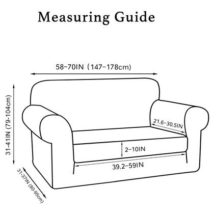 Imagem de Capa de sofá turquesa elástica de 2 peças para 2 almofadas