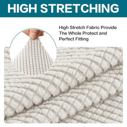 Imagem de Capa de sofá turquesa elástica de 2 peças para 2 almofadas