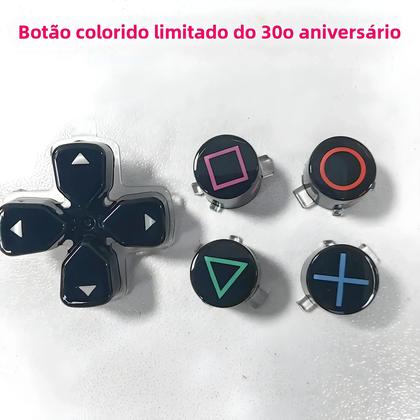 Imagem de Capa De Substituição Para Botão Colorido Do 30o Aniversário Do Controlador PS5 Para Modelos BDM