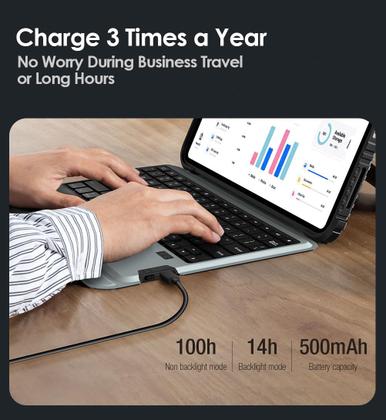 Imagem de Capa de teclado Nillkin iPad A16 (11ª e 10ª geração) com trackpad