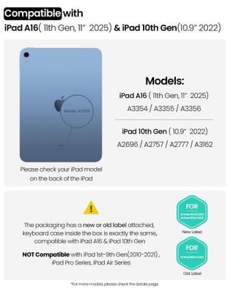Imagem de Capa de teclado Nillkin iPad A16 (11ª e 10ª geração) com trackpad