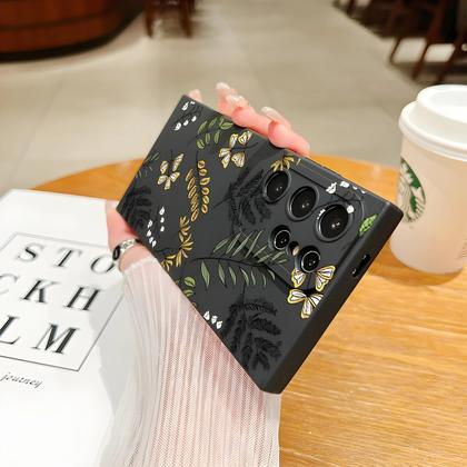 Imagem de Capa De Telefone Com Padrão De Folhas Para Samsung Galaxy A15 A35 A55 A14 A34 A54 A13 A33 A53 A52