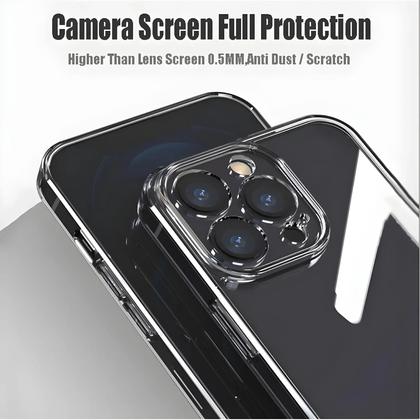 Imagem de Capa De Telefone De Vidro Temperado Transparente E À Prova De Choque Para iPhone 11 a 16 pro Max XR