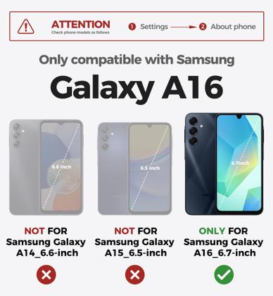 Imagem de Capa de telefone Dexnor para Samsung Galaxy A16 5G com protetor de tela