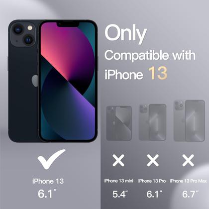 Imagem de Capa de telefone JeTech Silicone para iPhone 13 de 6,1 polegadas preta