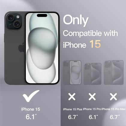 Imagem de Capa de telefone JeTech Silicone para iPhone 15 de 6,1 polegadas (preta)