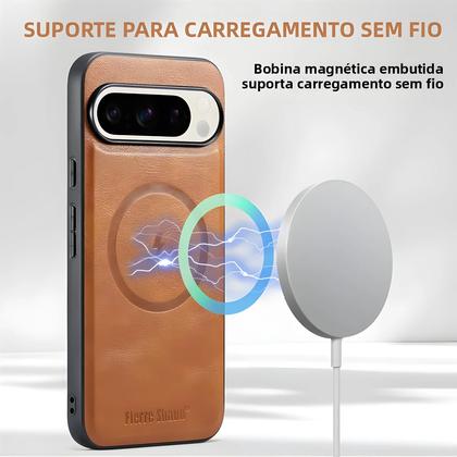 Imagem de Capa De Telefone Magnética Em Couro PU Para Google Pixel 10A 9 9Pro XL 8A 8Pro 8 7 7A 7Pro Com Porta