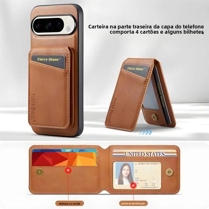 Imagem de Capa De Telefone Magnética Em Couro PU Para Google Pixel 10A 9 9Pro XL 8A 8Pro 8 7 7A 7Pro Com Porta