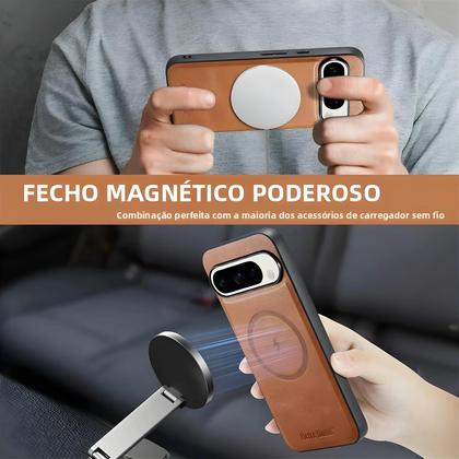 Imagem de Capa De Telefone Magnética Em Couro PU Para Google Pixel 10A 9 9Pro XL 8A 8Pro 8 7 7A 7Pro Com Porta