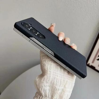 Imagem de Capa De Telefone MagSafe Com Textura De Fibra De Carbono Para Samsung Galaxy Z Fold 7 6 5 5G Capa De