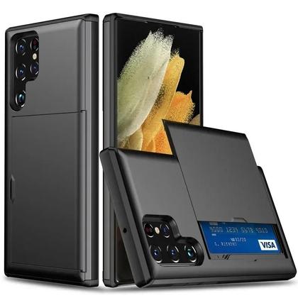Imagem de Capa De Telefone Plástica Com Porta-Cartões Para Samsung Galaxy S25 S22 S24 S23 FE plus Ultra A07