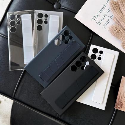 Imagem de Capa de Telefone Samsung com Pulseira - Silicone Transparente Fosco à Prova de Choques