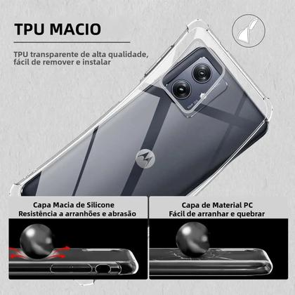 Imagem de Capa De Telefone Slim TPU Transparente E À Prova De Choque Para Motorola Moto G Series G24 G34 G04