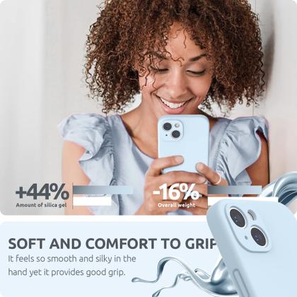 Imagem de Capa de telefone SURPHY compatível com iPhone 13 de 6,1 polegadas com protetor de tela