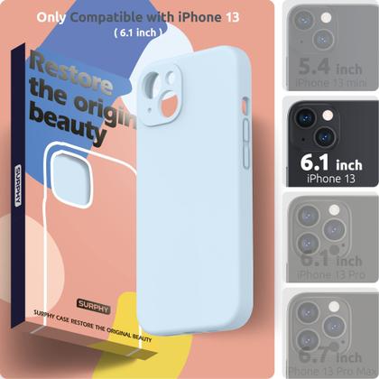 Imagem de Capa de telefone SURPHY compatível com iPhone 13 de 6,1 polegadas com protetor de tela