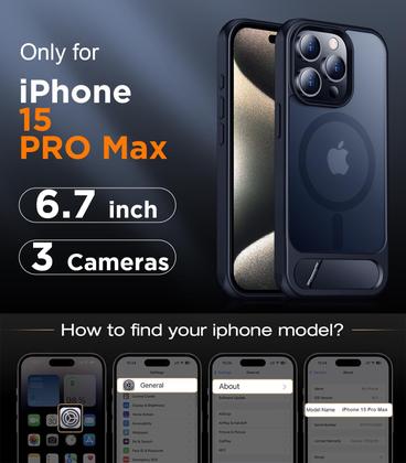 Imagem de Capa de telefone Temdan Magnetic compatível com iPhone 15 Pro Max